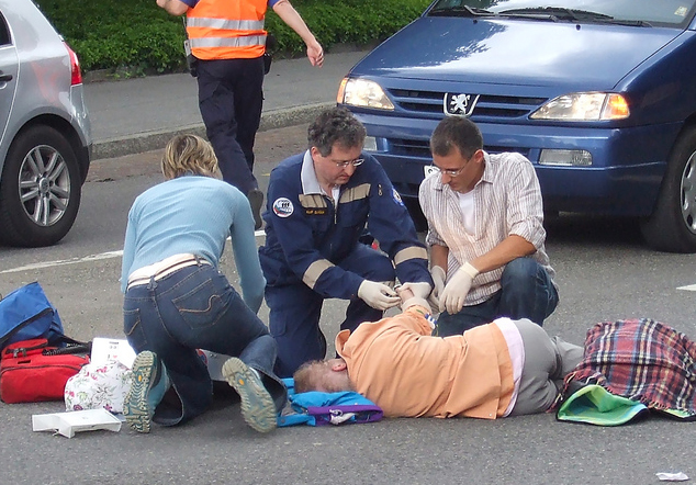 pedestrian hit by car