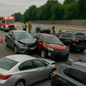 Who Is Responsible in Multi-Car Pileups?