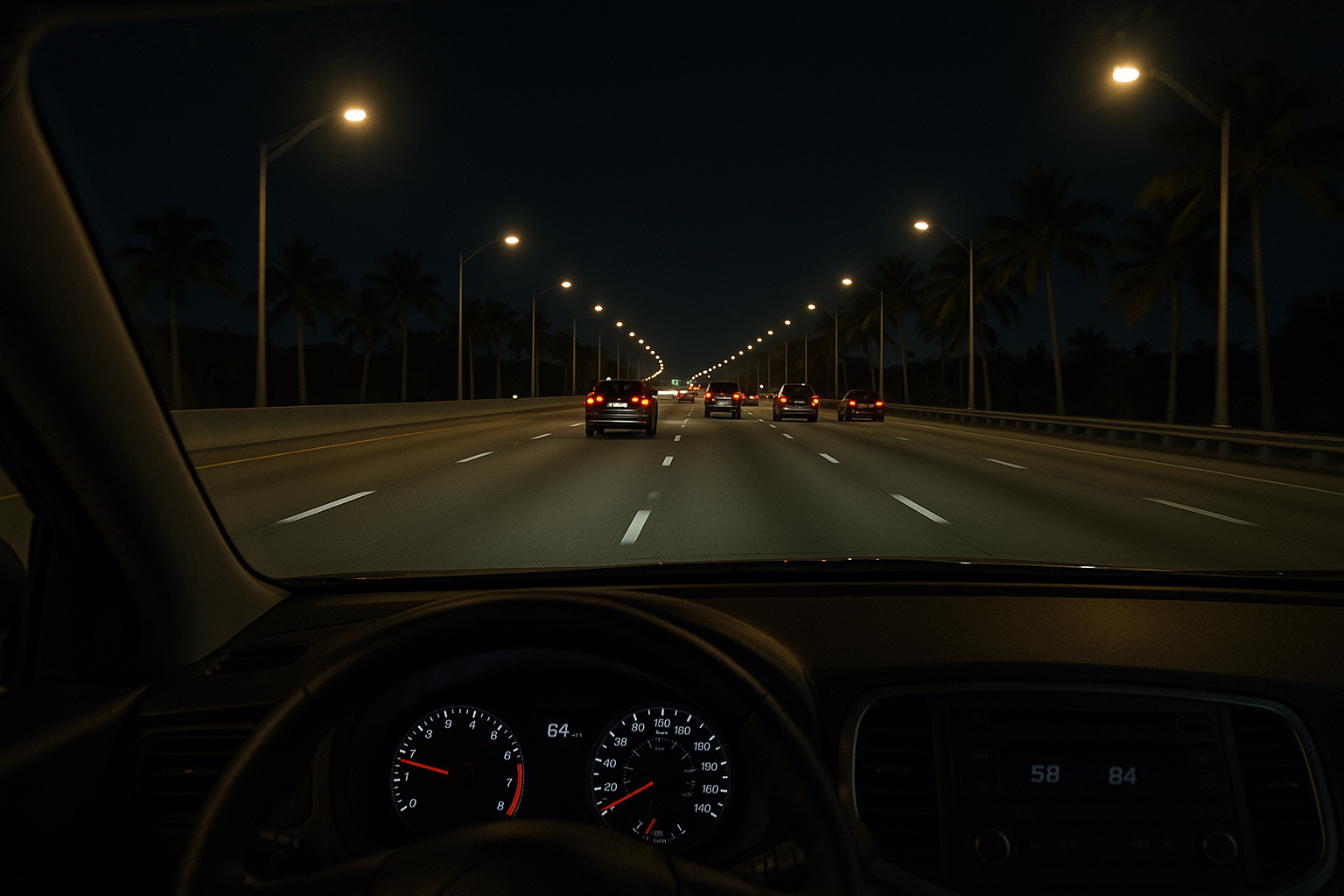 What to Do After a Drunk Driving Accident in Florida 1 Florida nighttime driving highlighting drunk driving accident risks and prevention